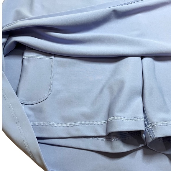 SAGE COLLECTIVE Periwinkle Sport / Tennis Dress w/ Shorts 1/4 Zip Front Sz L - Picture 10 of 13